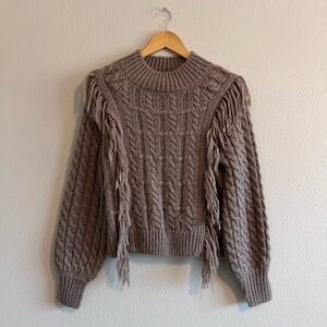 Taupe Cable Knit Sweater from Altar’d State